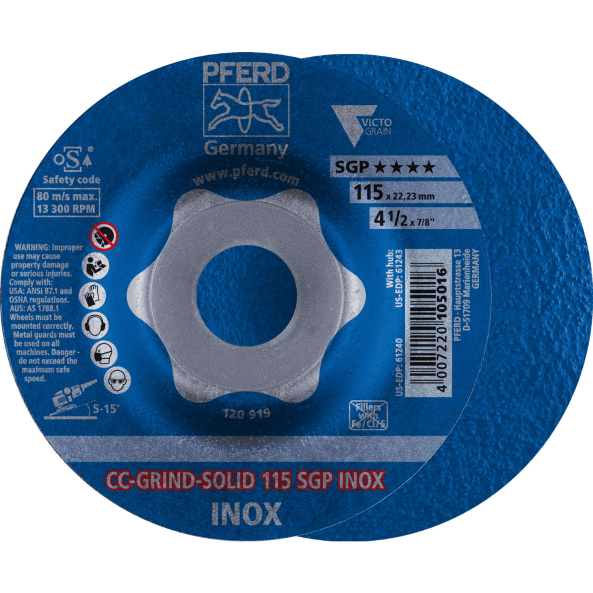 PFERD TOOLS CC-GRIND (inkl. SOLID, FLEX, STRONG) CC-GRIND SOLID 115 SGP INOX