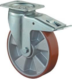 Lenkrolle 100mm LB520.B90Pl.,Polyure Guss,KL,Fest LB520.B90.100 BS ROLLEN