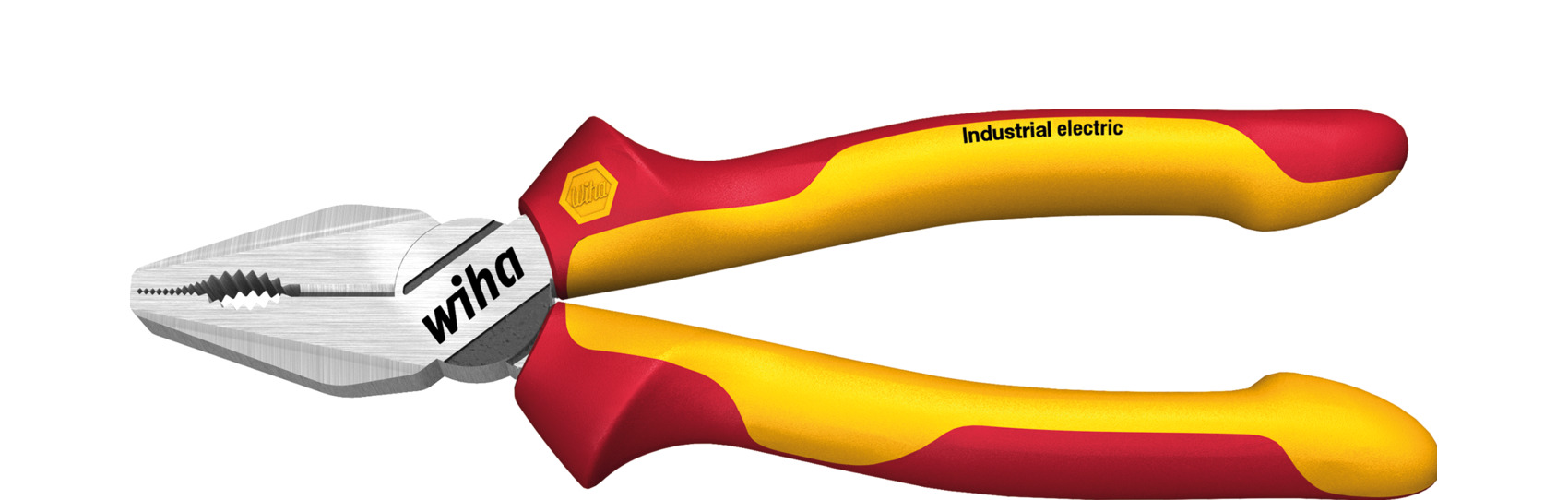 Wiha Kombizange Industrial electric mit DynamicJoint® und OptiGrip mit extra langer Schneide 180 mm, 7" (33186)
