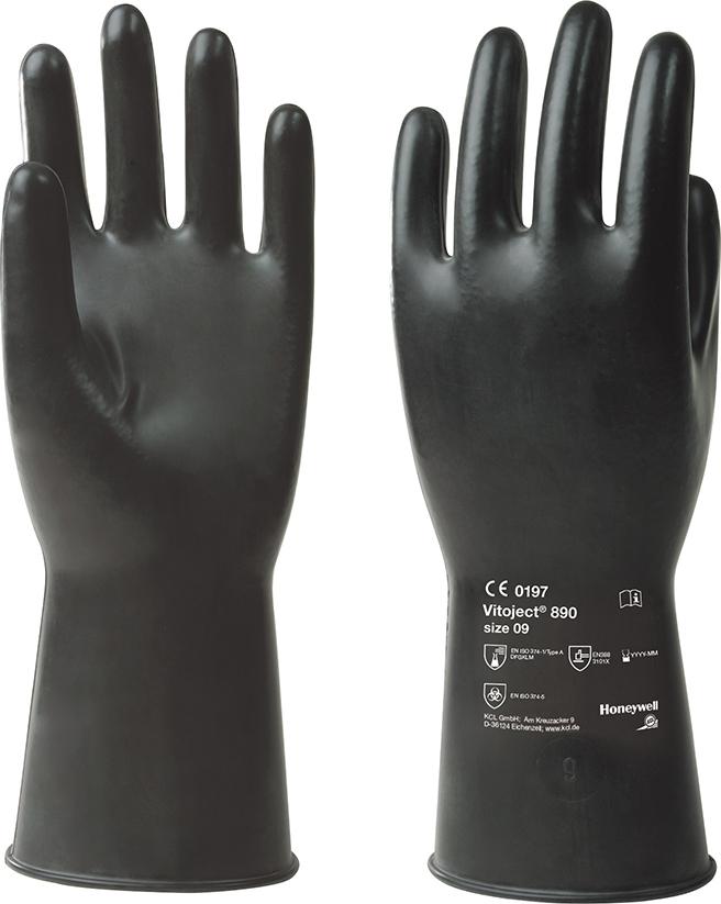 Handschuh Vitoject 890, 350 mm, Gr.9,schwarz Honeywell