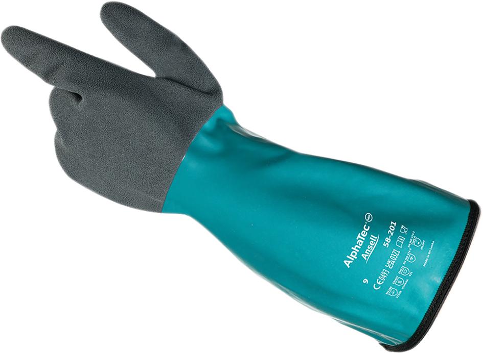 Nitrilhandschuh AlphaTec 58-201, grün/grau/grün Gr. 11 Ansell