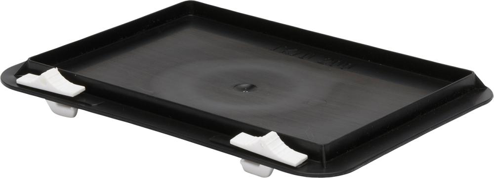 Verschlussdeckel schwarz für Kastenmaß B600xT400mmLA-KA-PE