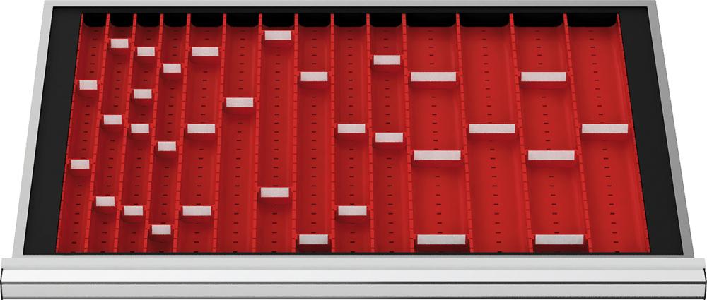 Schubladeneinteilung Muldenplatten BLH 50 mm Innenmaß 800x450 mm