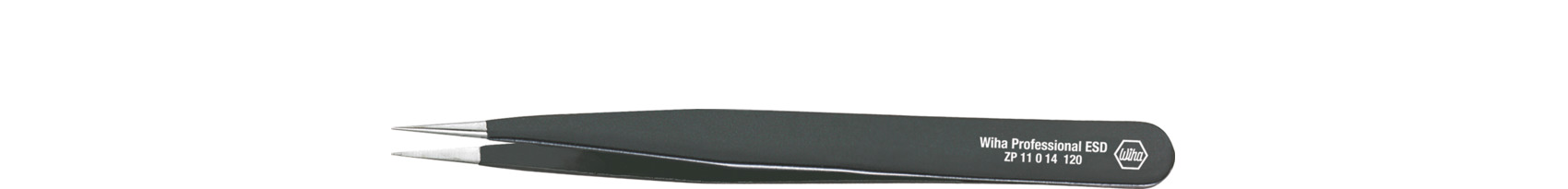 Wiha Präzisionspinzette Professional ESD Typ 00 00, 120 mm (32327)