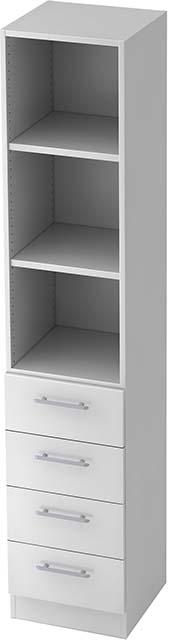 Kombiregalschrank 2 FB Weiß B 40cm