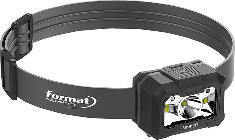 Akku-Kopflampe Sensor 200/100/400Lumen FORMAT