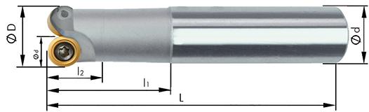 Kopierfräser zylindrisch D20mm Z2 110mm lang für RD.1003 FORMAT