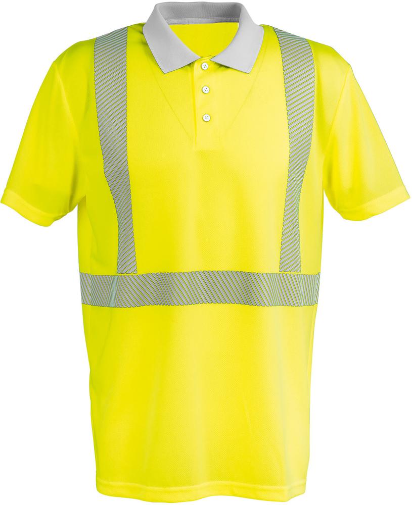 Norit Warnschutz, Polo 1/4, gelb/zink, S