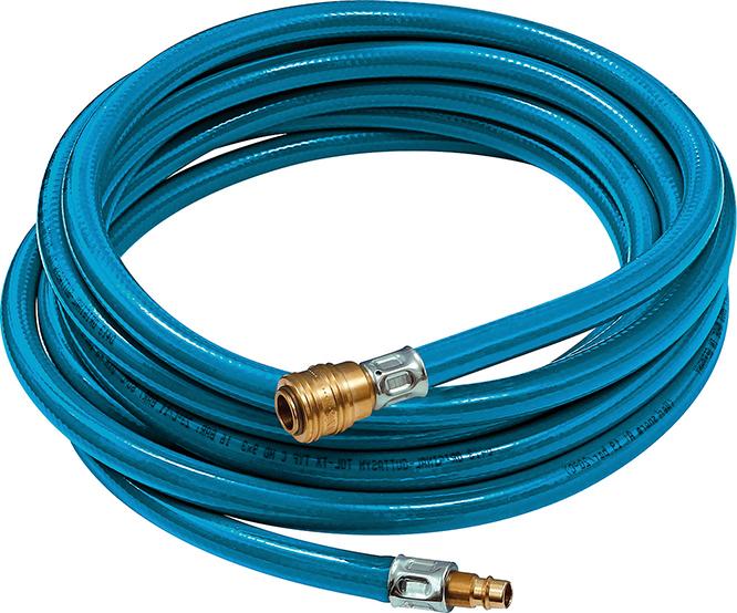 Werkstattschlauch-Set Kupplung u Stecker NW7,2 blau 9x2,75mm 10m RIEGLER
