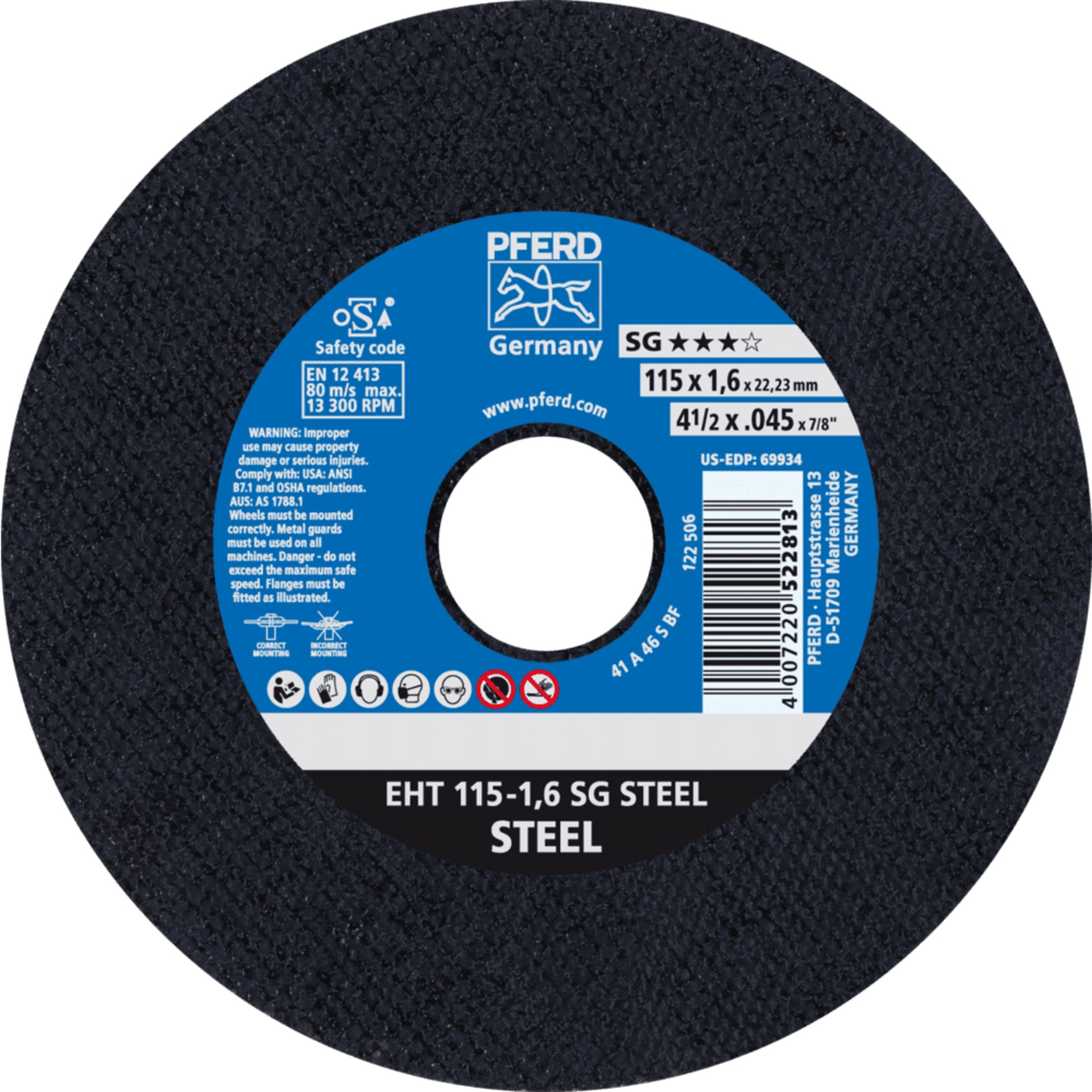 PFERD TOOLS Trennscheiben EHT 115-1,6 SG STEEL
