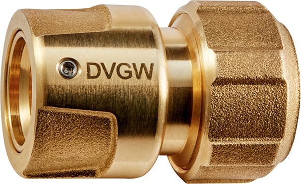 GEKA plus-Schlauchstück, Stecksystem, KTW, Messing, 1/2"-13mm SB