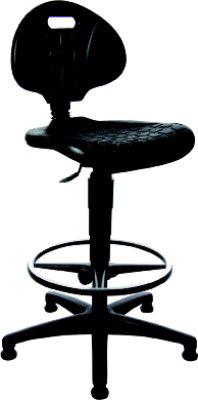 Arbeitsstuhl TEC 20 Sitz PU-Schaum schwarz Sitzhöhe 590-840 mm mit Gleiter /Fußring