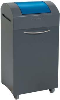 Wertstoffbeh. 45 l 685x380x320mm grau-blau stumpf