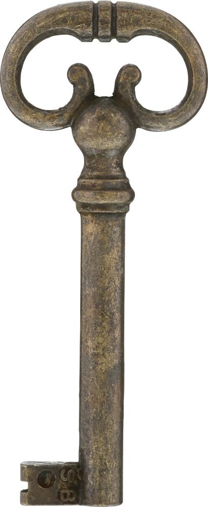 339.brün.Möbelschlüssel IC 8x6 40 mm, brüniert