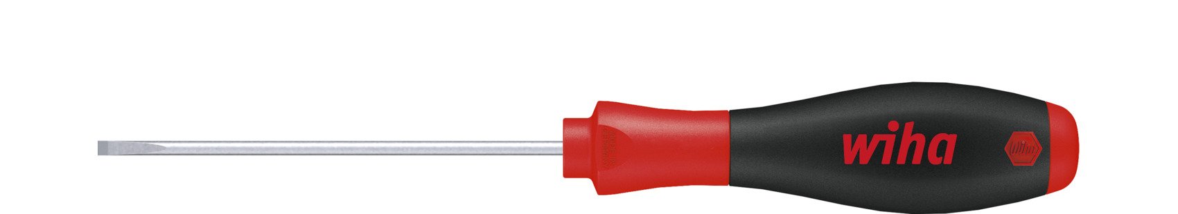 Wiha Schraubendreher SoftFinish® Schlitz mit Rundklinge für tiefliegende Schrauben 4,0 mm x 300 mm (00696)