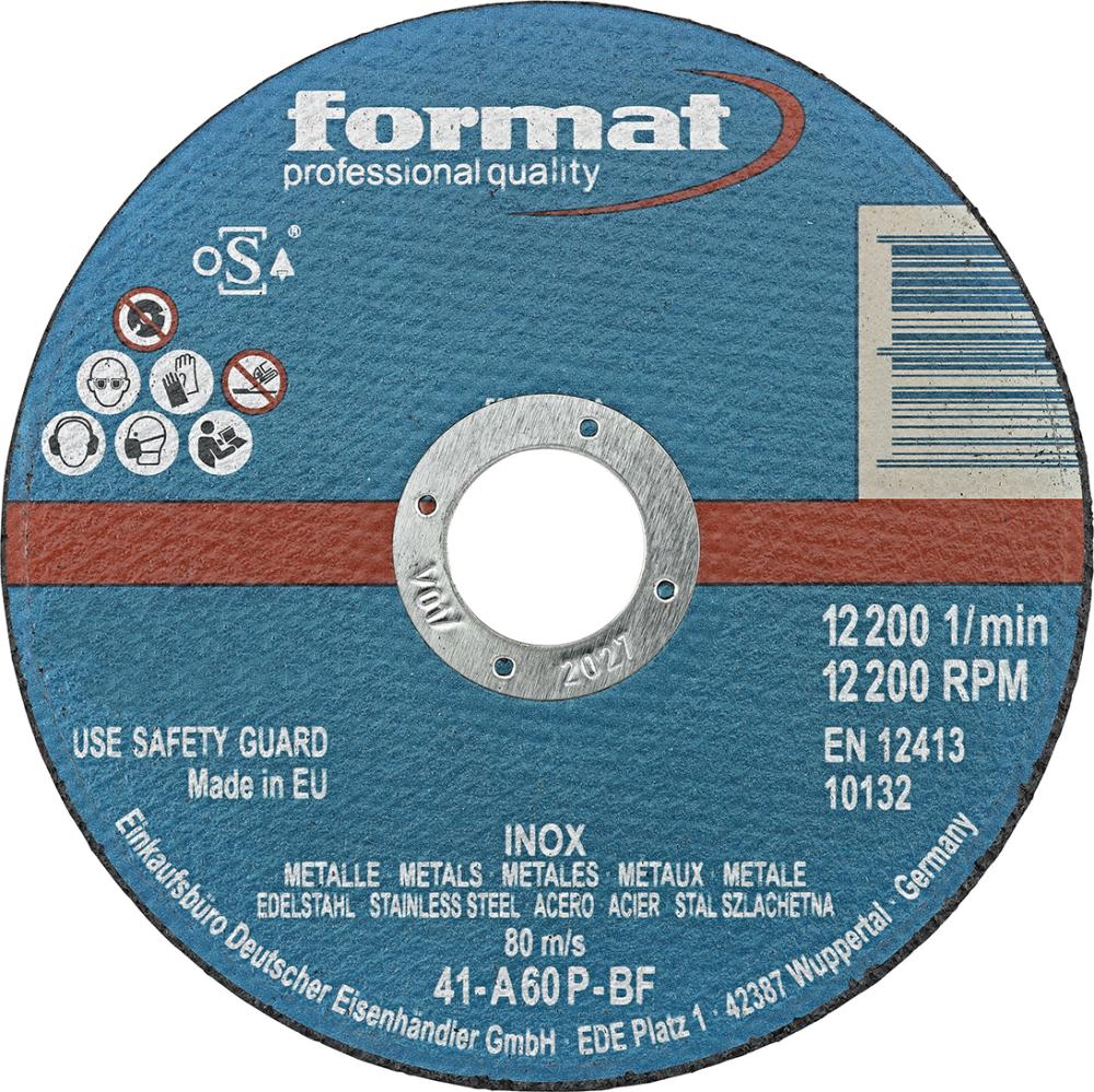 Trennscheibe gerade für V2A 125x1,6mm FORMAT