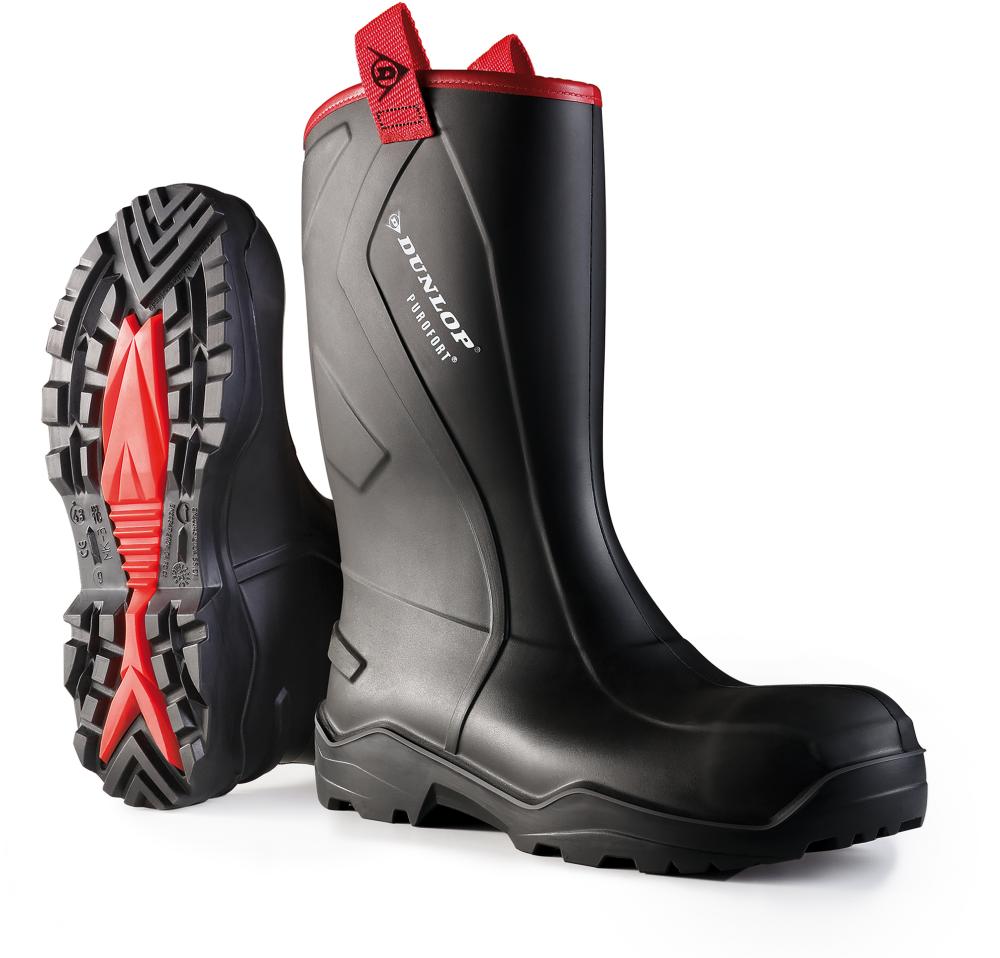 Stiefel Dunlop Purofort+ Rugged, Gr. 42, schwarz