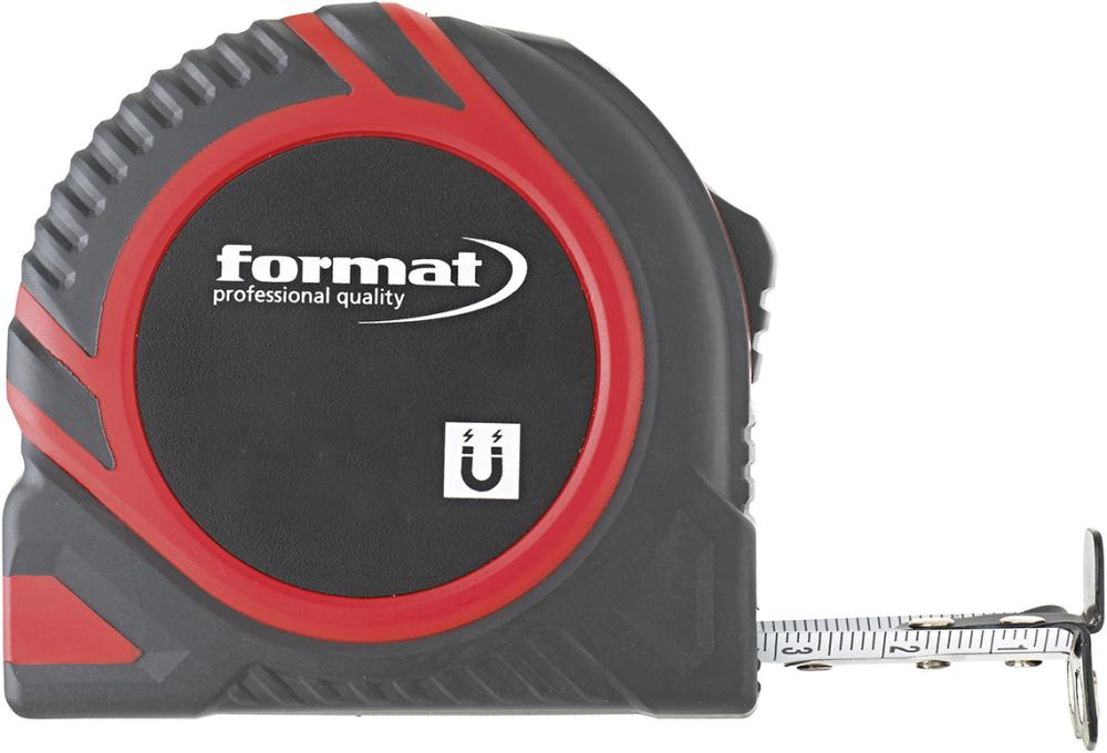 Taschenbandmaß Magnet 8mx25mm weiß FORMAT