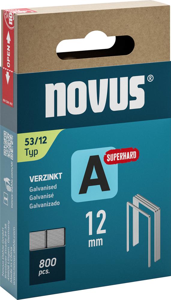 Feindrahtklammer A Typ 53/12 mm ST Novus VE à 800 Stück