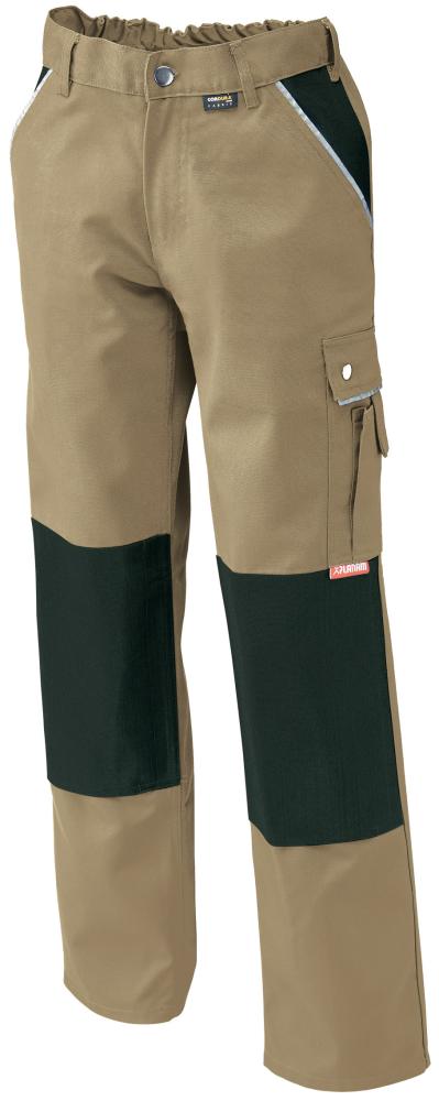 Bundhose,Canvas,320 g/qm,Gr.90,kahki/schwarz PLANAM