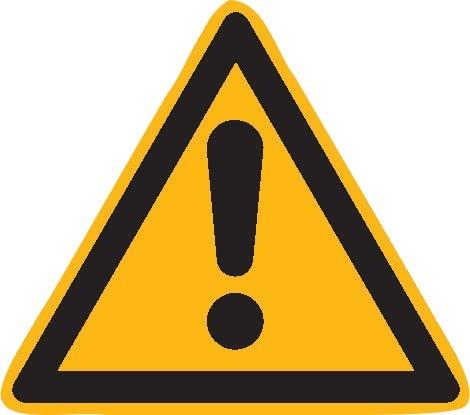 Warnschild Folie SL 50 mm Warnung vor einer Gefahrenstelle 10 Stk.pro Bogen