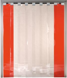 Streifenvorhang Typ4/60 transparent Lamelle B400xS4 mm H bis 2000 mm Bef.-Art V