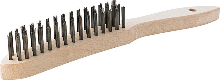 Handdrahtbürste Stahl glatt 4-reihig mm FORMAT