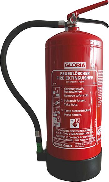 Schaumfeuerlöscher 9 Liter SDE 9 fluorfrei Brandklasse A & B