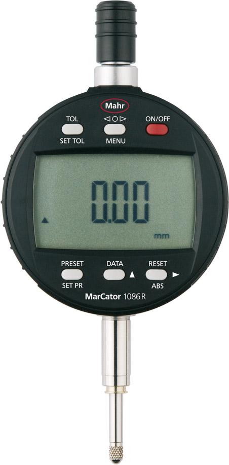 Dig.-Messuhr IP42 MahrCator 1086 R 0,01/25 mm mit Daten MAHR