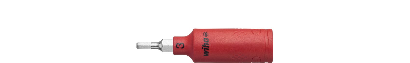 Wiha Steckschlüsseleinsatz isoliert 1/4" Innensechskant 3,0 mm x 65 mm (43109)