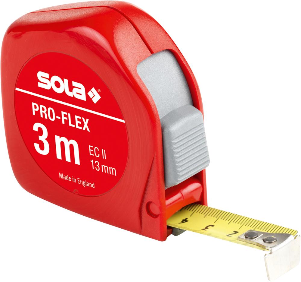 Taschenbandmaß Pro-Flex 3mx13mm gelb Sola
