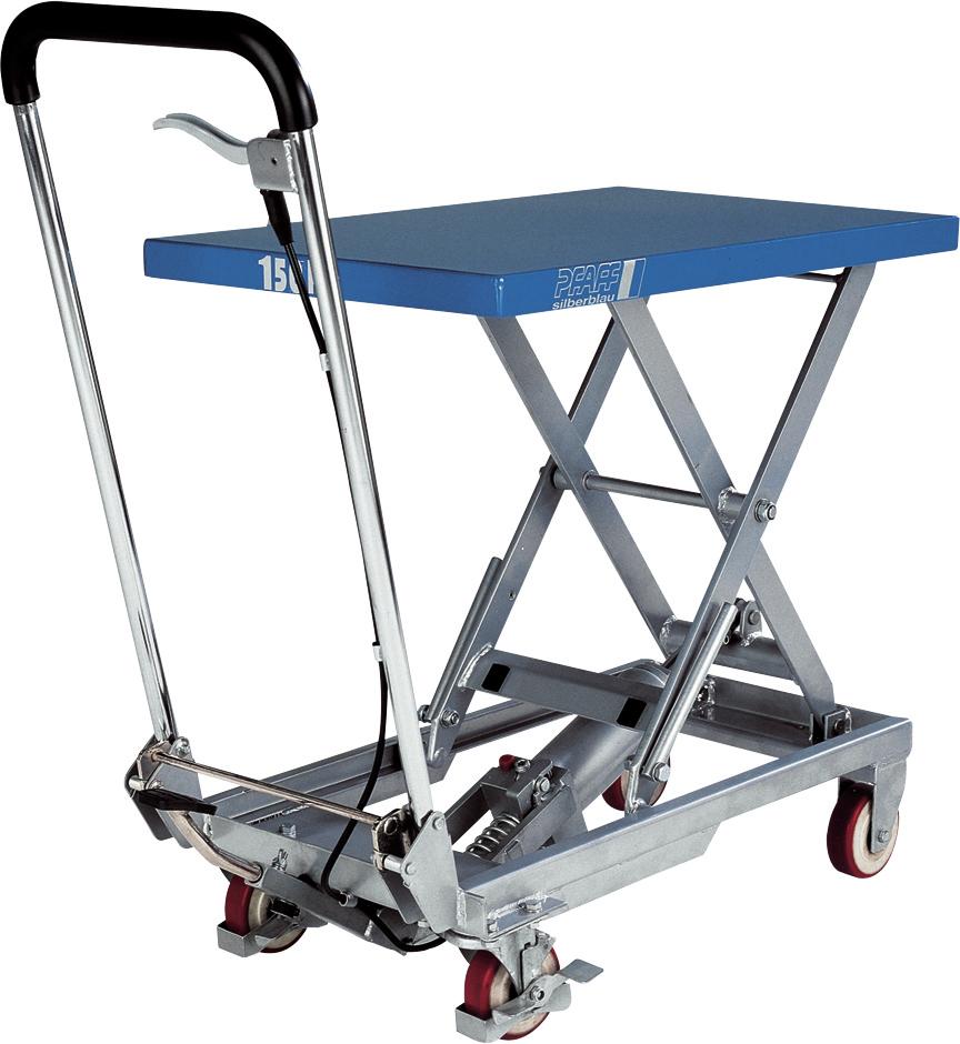 Scherenhubtisch HX Plattform B700xT400 mm Bereifung PA/PA Tragkraft 150 kg
