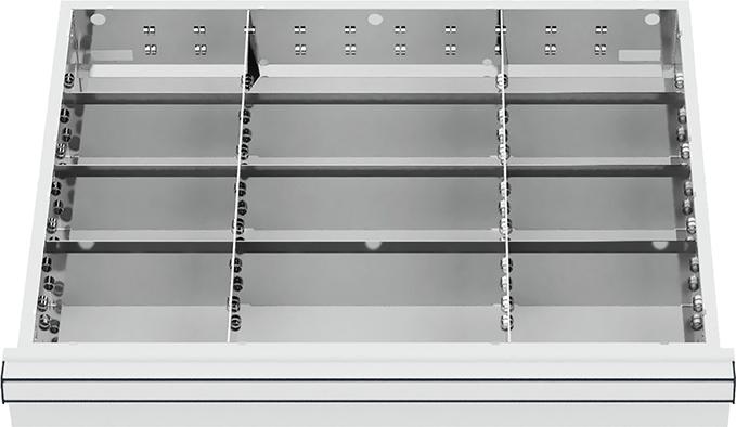 Schubladeneinteilung Metalleinteilung BLH 150/175 mm Innenmaß 600x450 mm