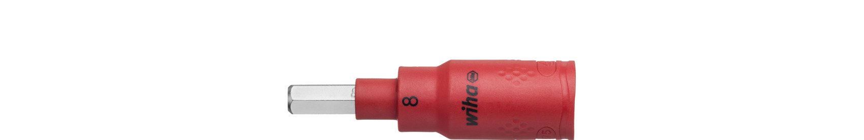 Wiha Steckschlüsseleinsatz isoliert 3/8" Innensechskant 8,0 mm x 75 mm (43108)