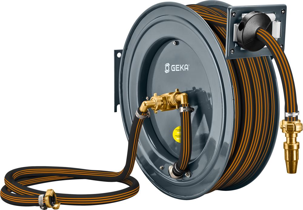 GEKA plus automatischer Schlauchaufroller PA20GSKinkl 15m-EPDM-Schlauch EURO TRIX 3/4"& Arm.