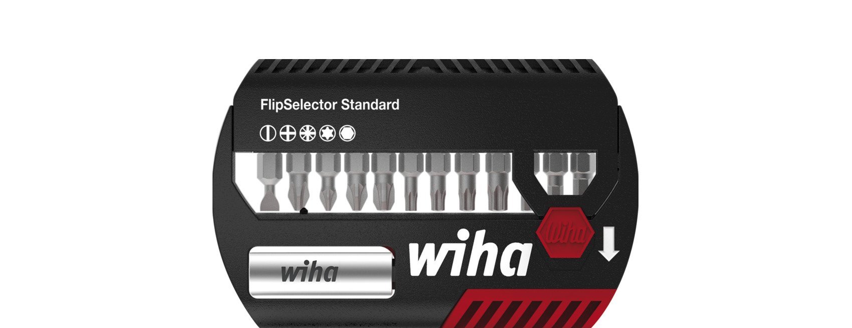 Wiha Bit Set FlipSelector Standard 25 mm gemischt 13-tlg. 1/4" C6,3 (39078)