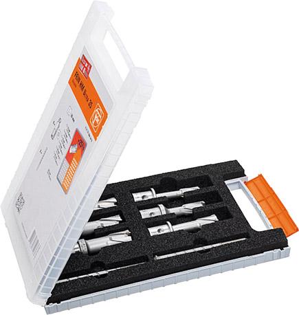 Kernbohrer-Set HM Ultra QuickIn 35 mm Fein je 1x Ø 12/14/16/18/20/22u. 2 Zentrierstifte 105mm