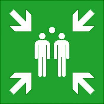 Rettungsschild, Sammelstelle
