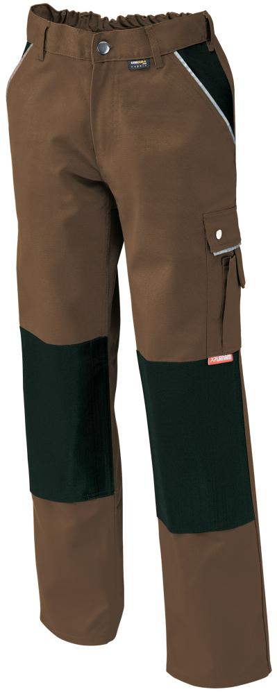 Bundhose,Canvas,320 g/qm,Gr.24,braun/schwarz