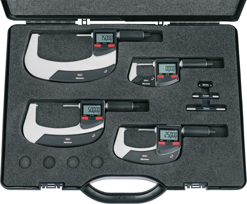 Dig.-Bügelmessschr.-Set MICROMAHR 40 EWRi IP65 0-100 mm Int.-Wireless MAHR