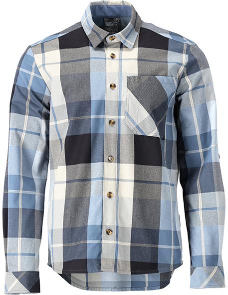 Hemd aus Flanell, schwarzblau kariert, M